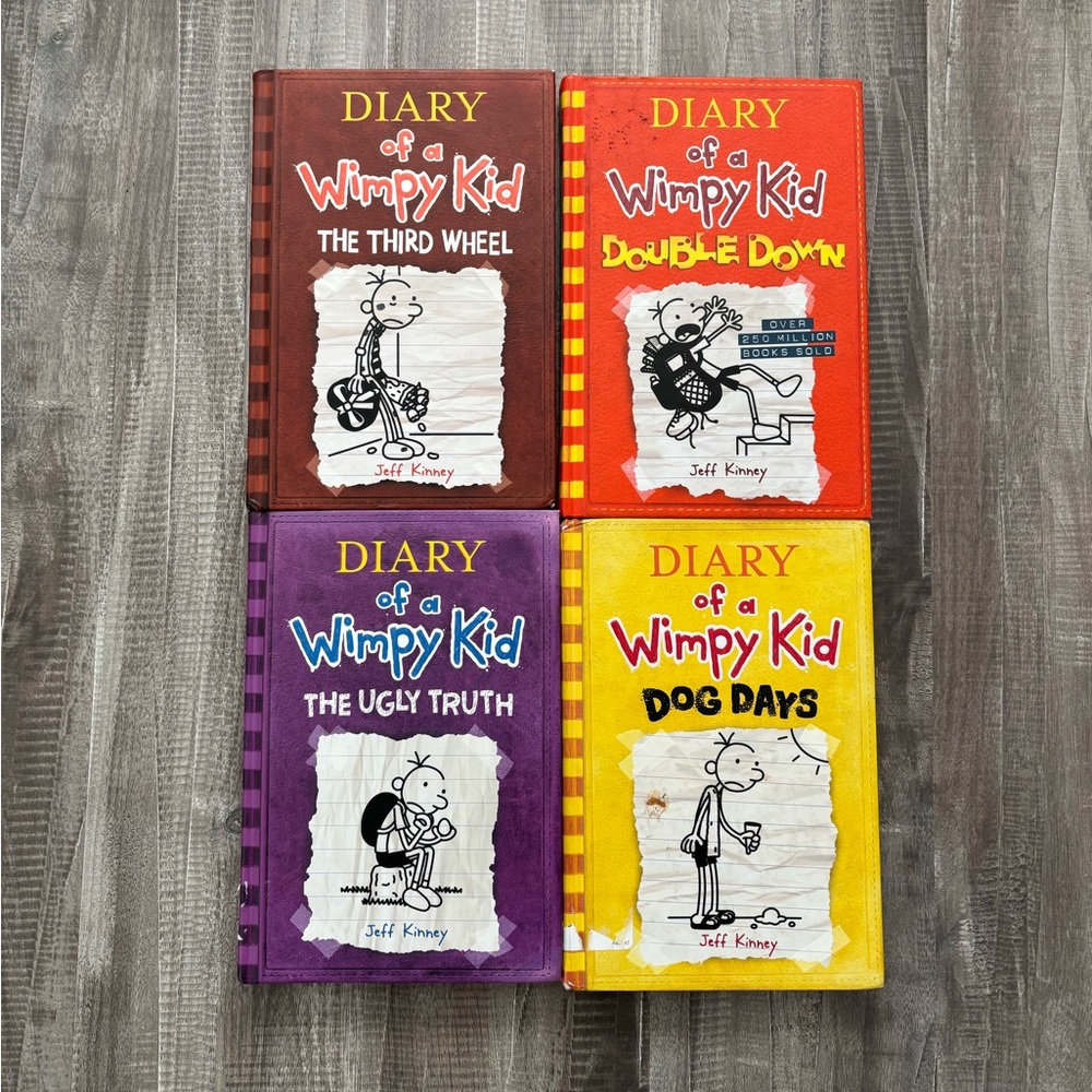 Diary Of A Wimpy Kid Book Set Of 4 Hardcover Books